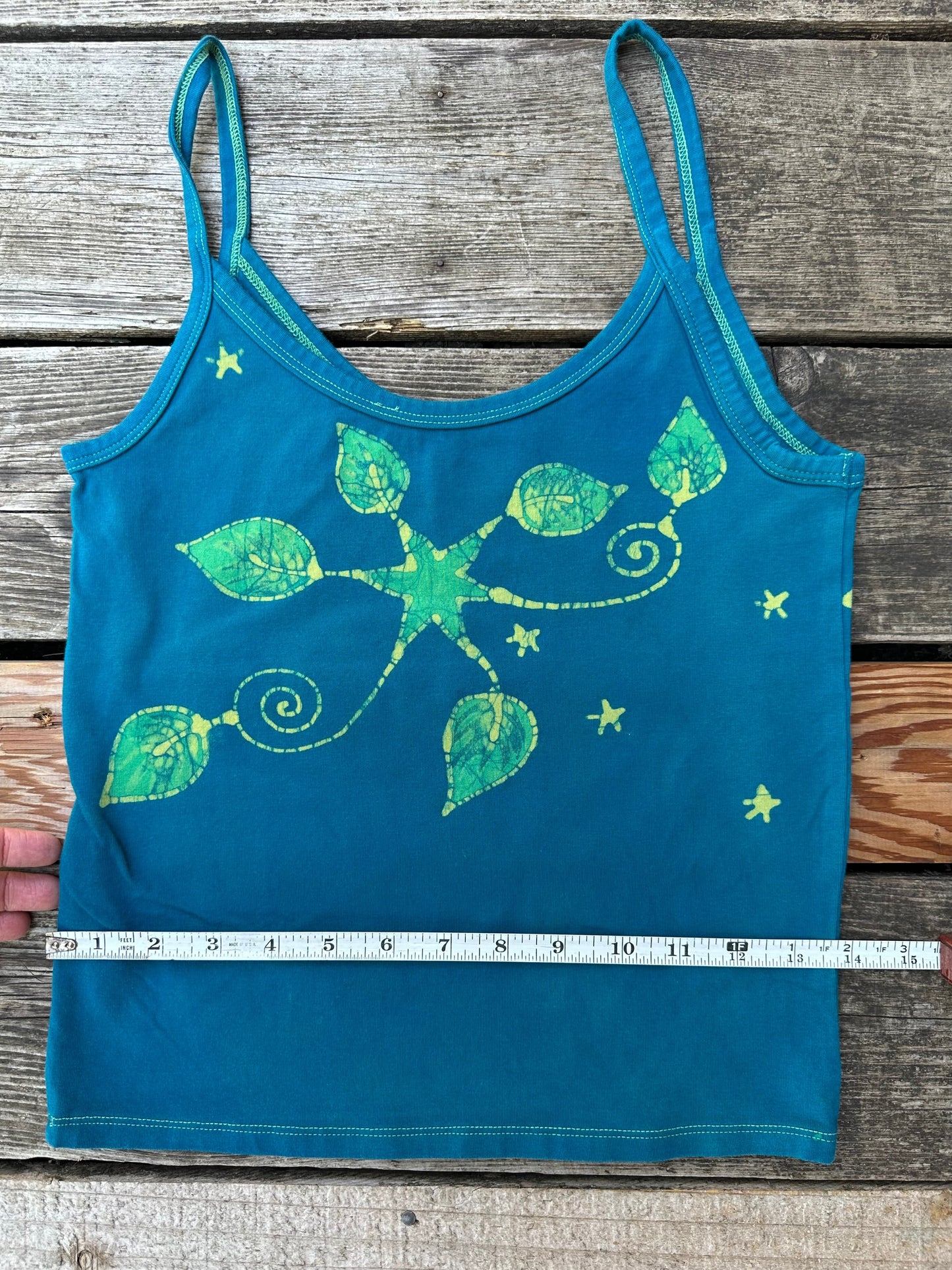 Lush Gardens Hand Painted Batikwalla Tank Top - Slightly Larger Sizing Tops batikwalla Medium