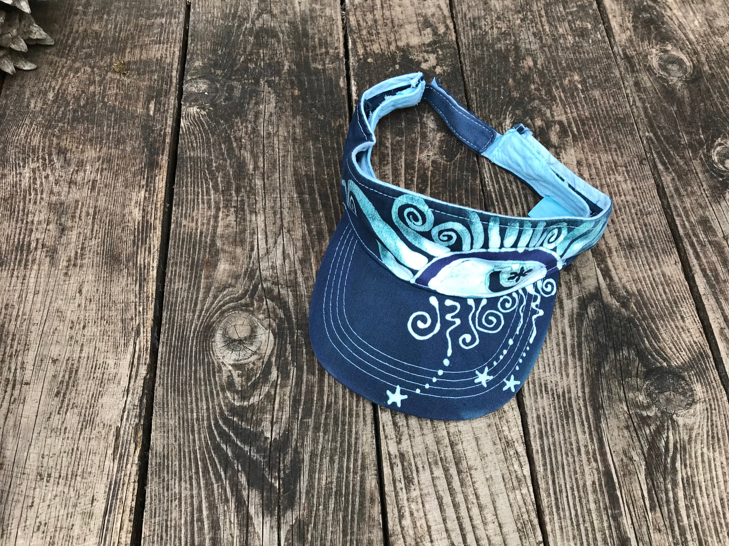 Hold for Christine - Teal and Purple Sun Visor Hat #3 Creative Ideas batikwalla
