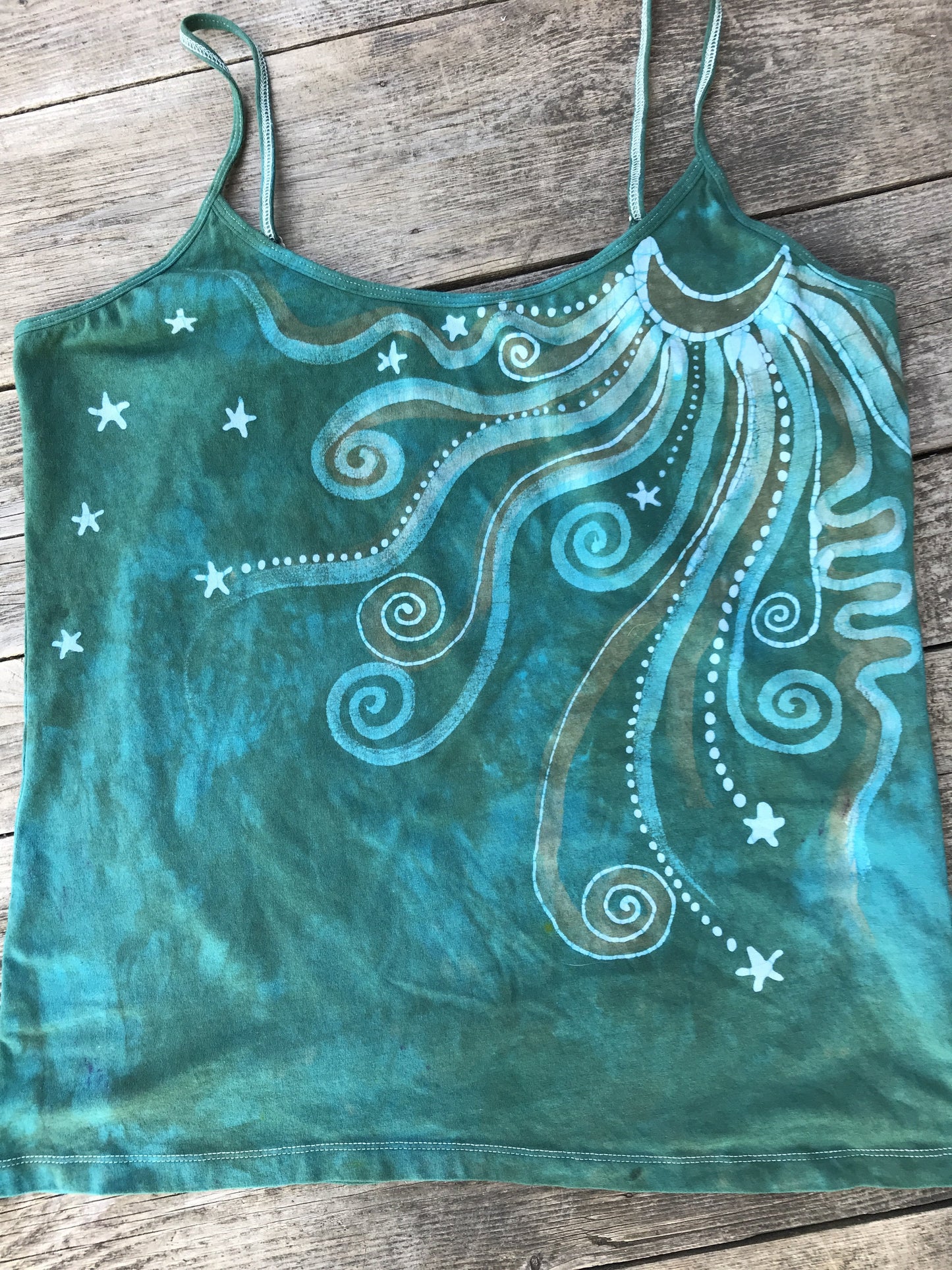 Aqua Moonbeams Yoga Camisole Tops batikwalla 3X