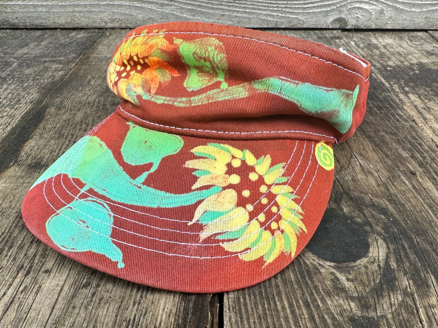 Red Sunflower Visor Apparel & Accessories batikwalla