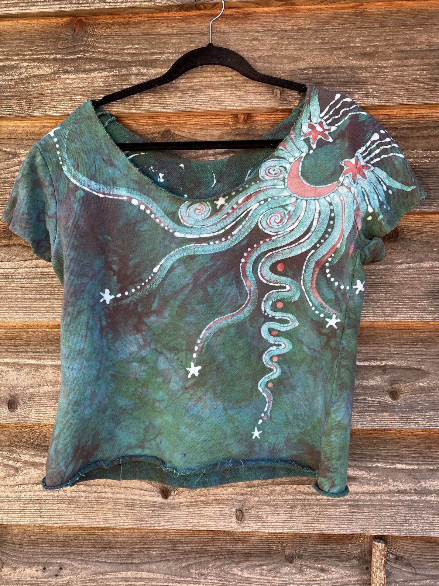 Mint Garden Organic Cotton Handmade Batik Top - Medium Batik Dresses Batikwalla