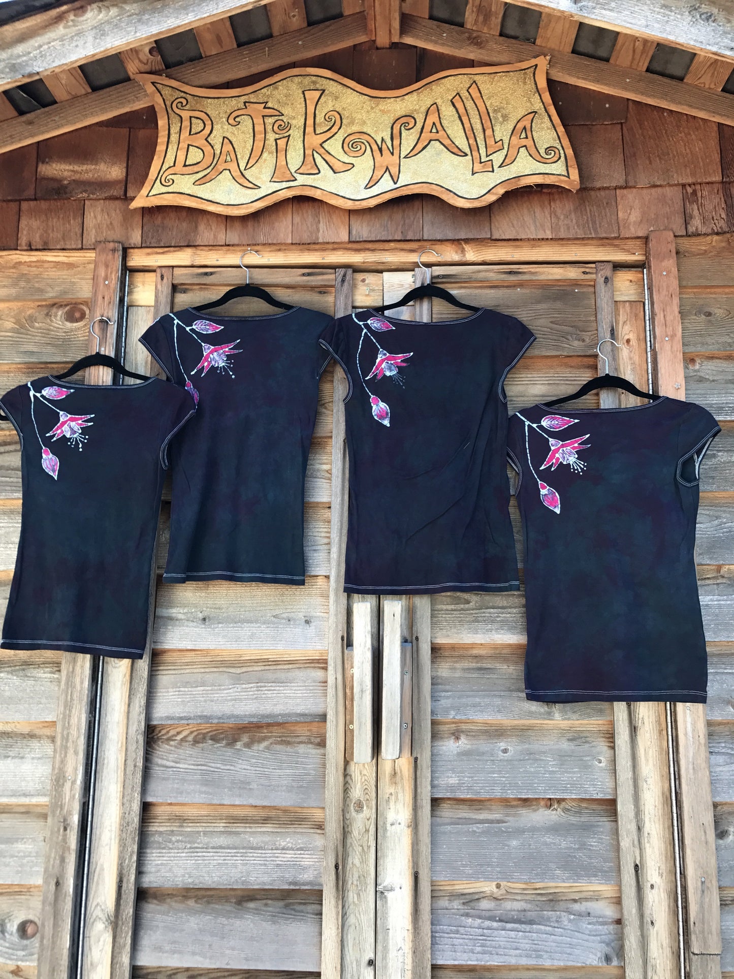 Fuchsias Are Beautiful And Bring Life Handmade Batik Stretchy Tee