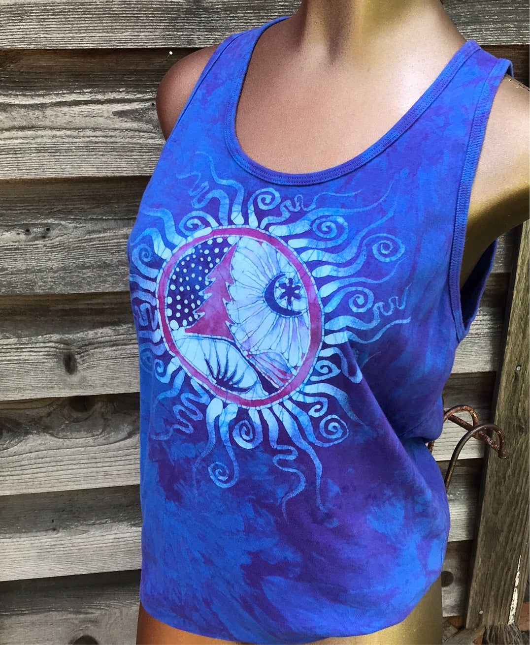 Blue Moon Purple Mountains Tank Top Tops batikwalla