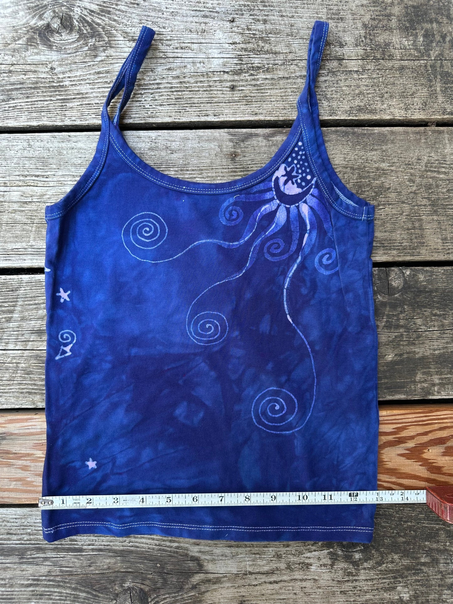Blue Moon Hand Painted Batikwalla Tank Top Tops batikwalla Medium