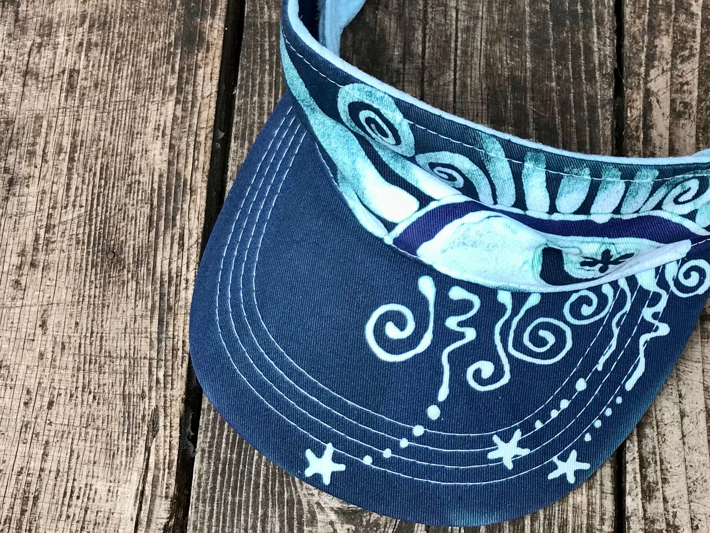 Teal and Purple Sun Visor Hat Creative Ideas batikwalla