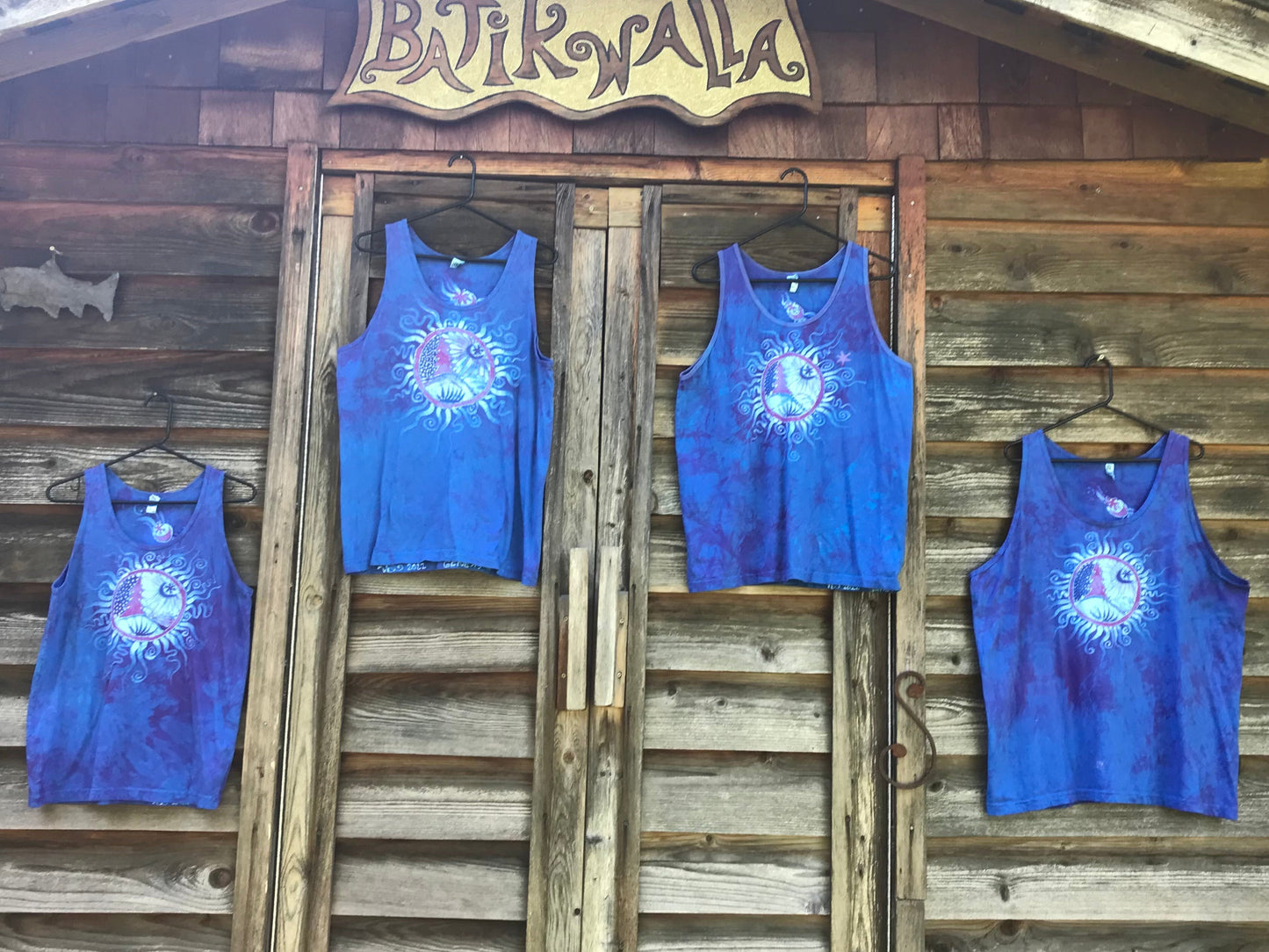 Blue Moon Purple Mountains Tank Top Tops batikwalla Large