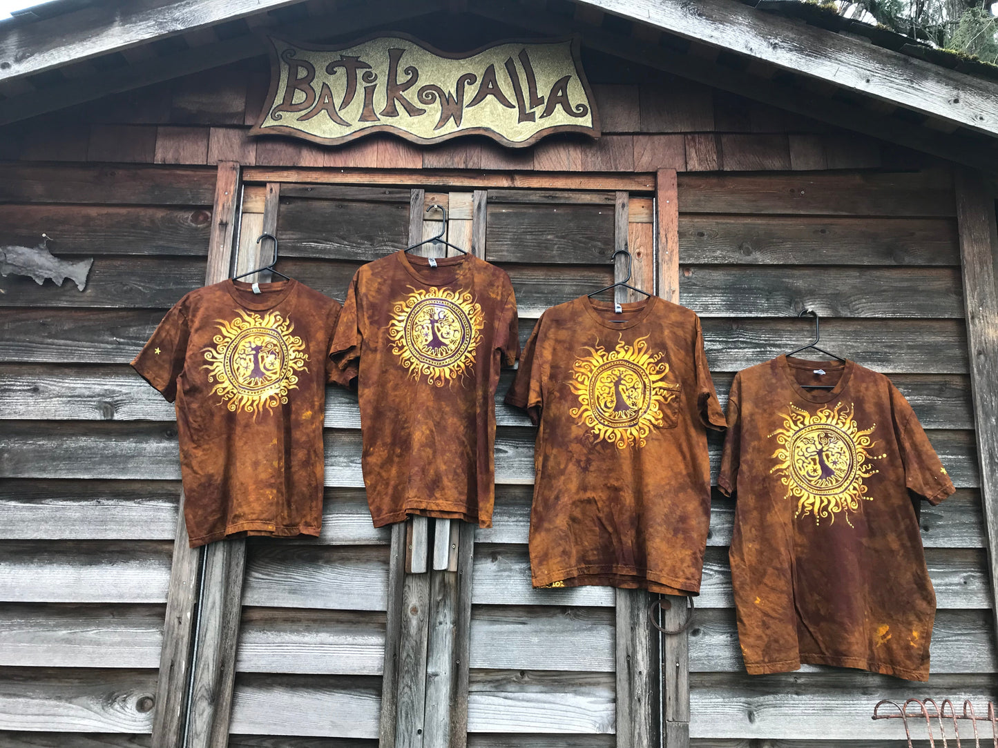 Summer Golden Tree of Life Batik Tshirt tshirt batikwalla