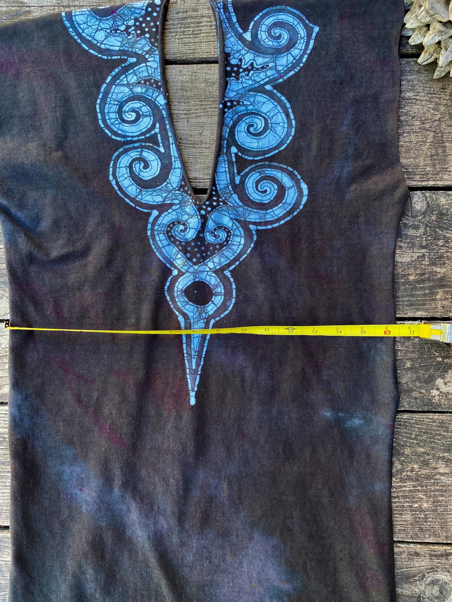 Cosmic Waves of Onyx Stretchy Hemp Tube Dress Batik Dresses Batikwalla