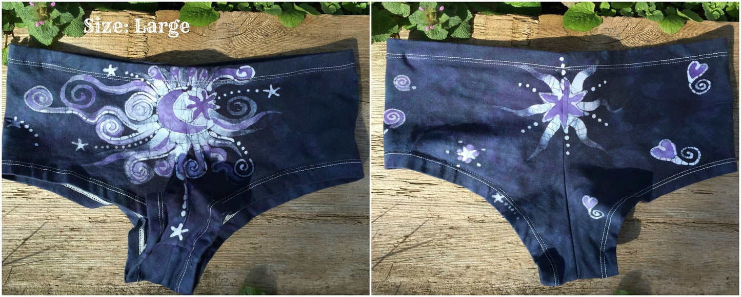 Batik Boyshort Undies - Midnight Blue Moon - Batikwalla
- 7