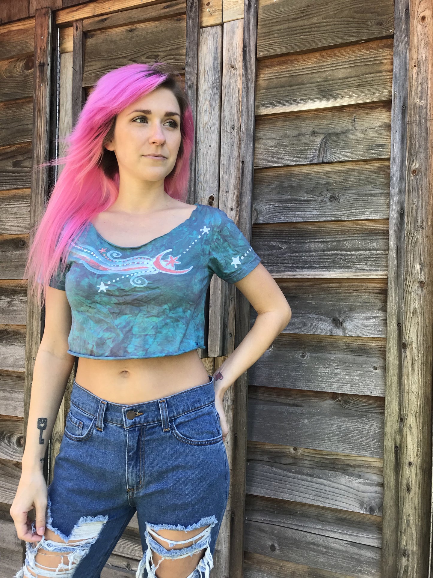 Blue Lagoon Crop Top Batikwalla by Victoria
