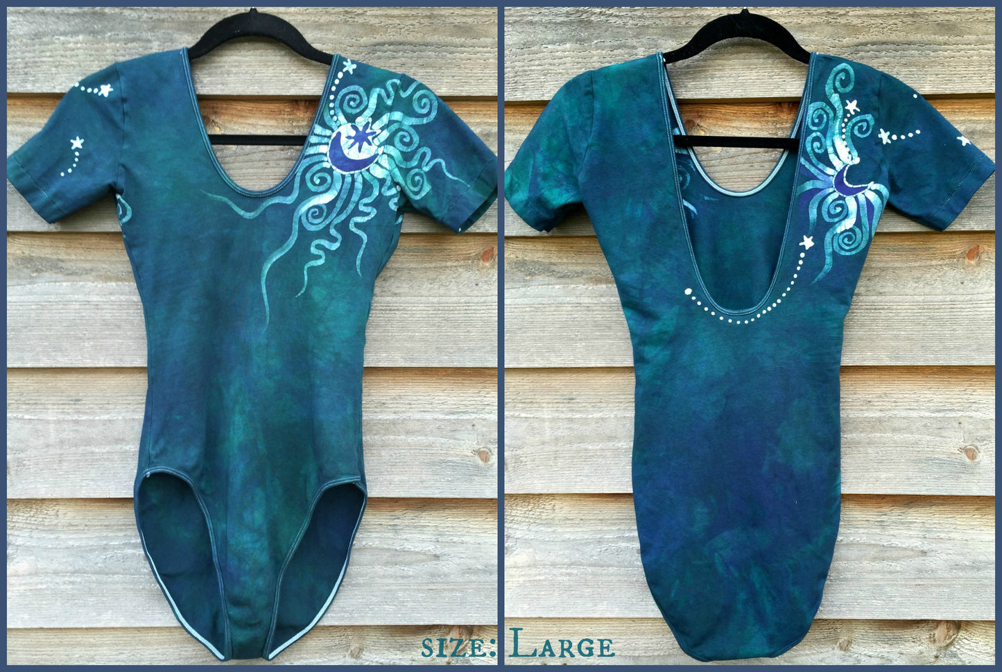 Deep Teal Moon Dance Batik Leotard - Batikwalla
- 4