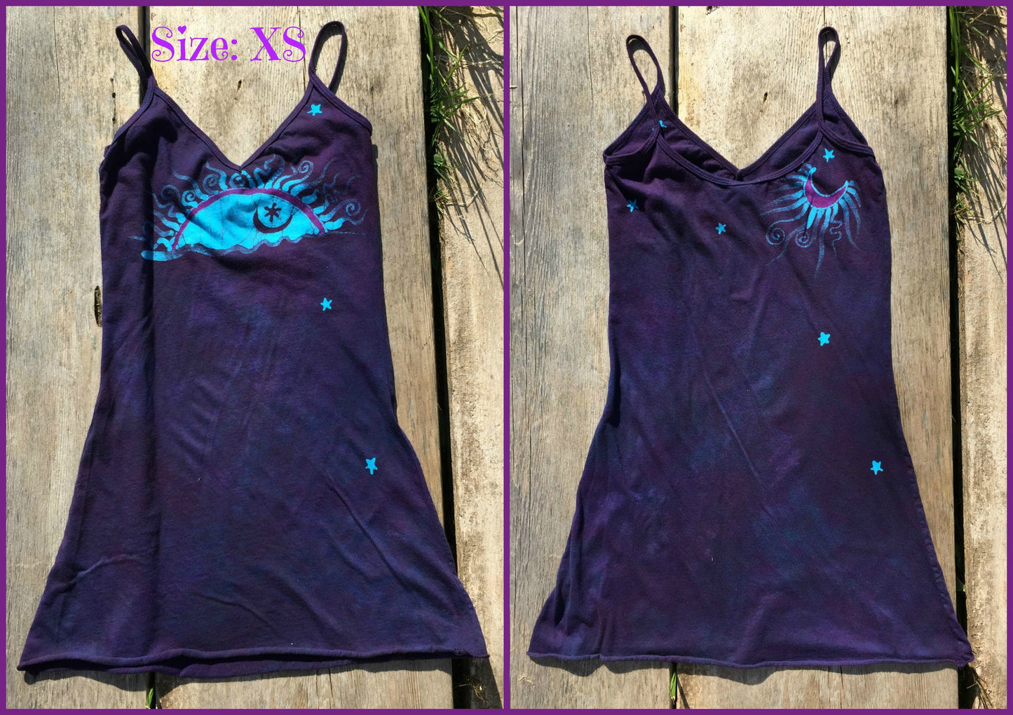 Deep Blue and Purple Batik Sun Long Cotton Camisole - Batikwalla
- 3