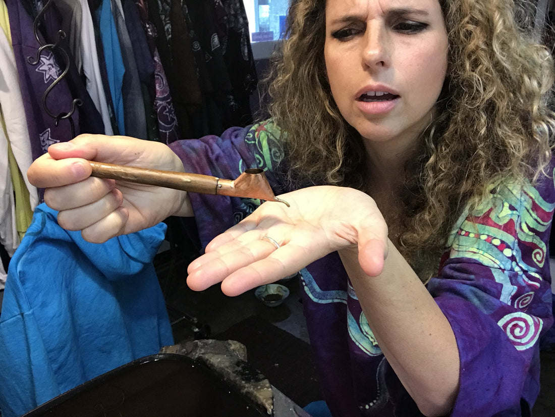 Batik Tjanting Tools - How Do You Prevent The Wax From Dripping When Painting With Beeswax?