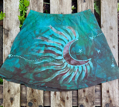 Tree Sun and Moon Skort Batikwalla by Victoria 