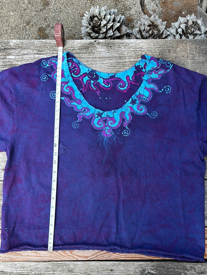 Sapphire Moon Necklace Tee - Size Large Shirts & Tops Batikwalla by Victoria 