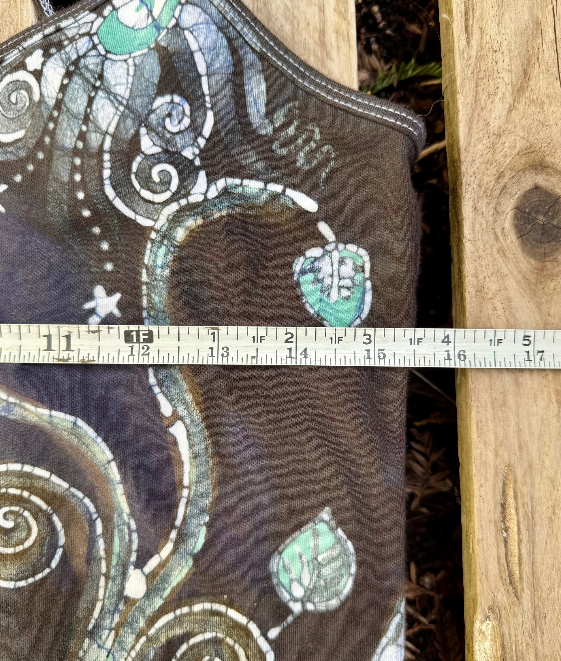 Dark Owl In The Forest Hand Painted Batik Tank Top Tops batikwalla 