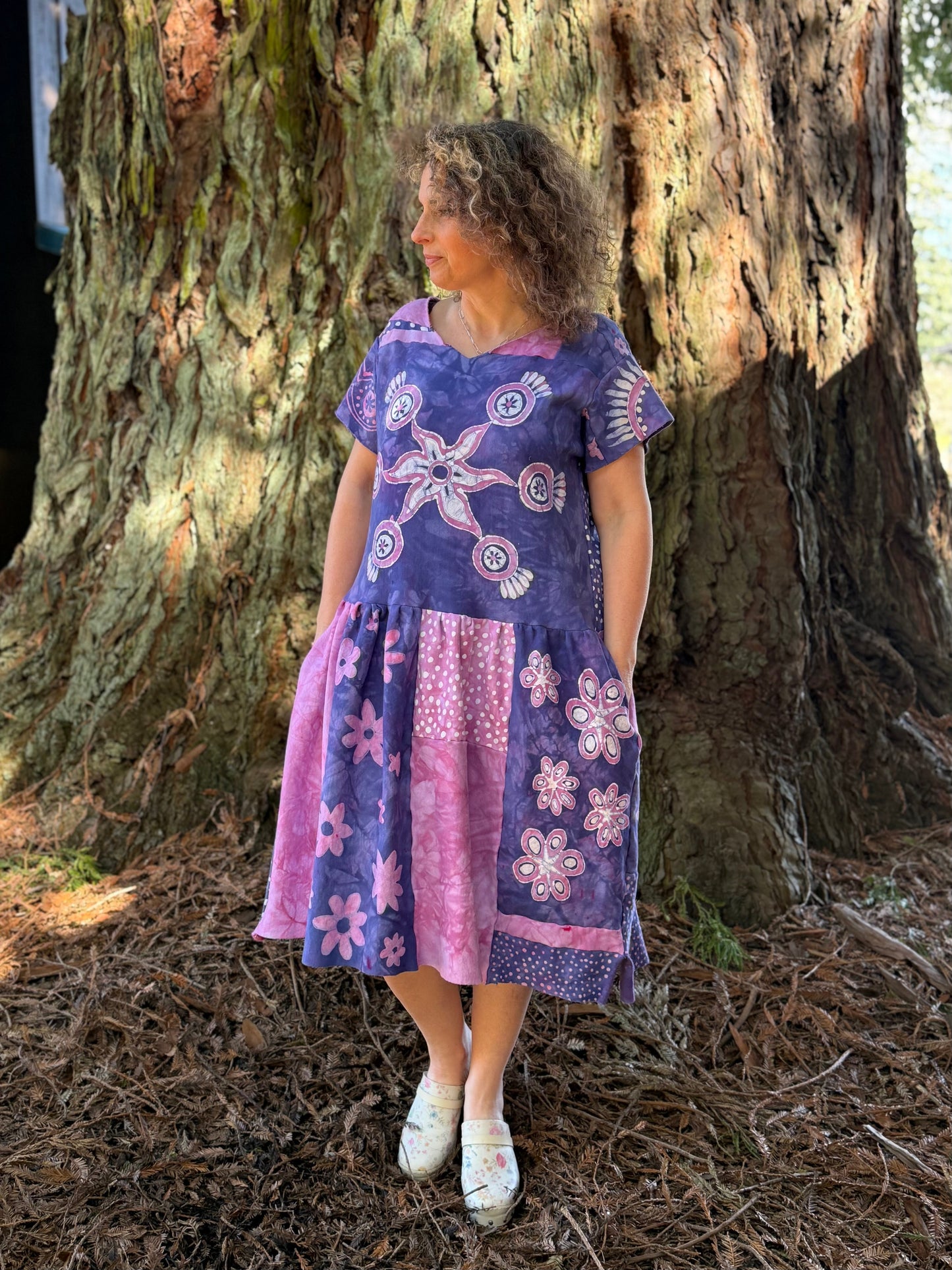 Cosmic Flower Garden Patchwork Dress Batikwalla by Victoria 