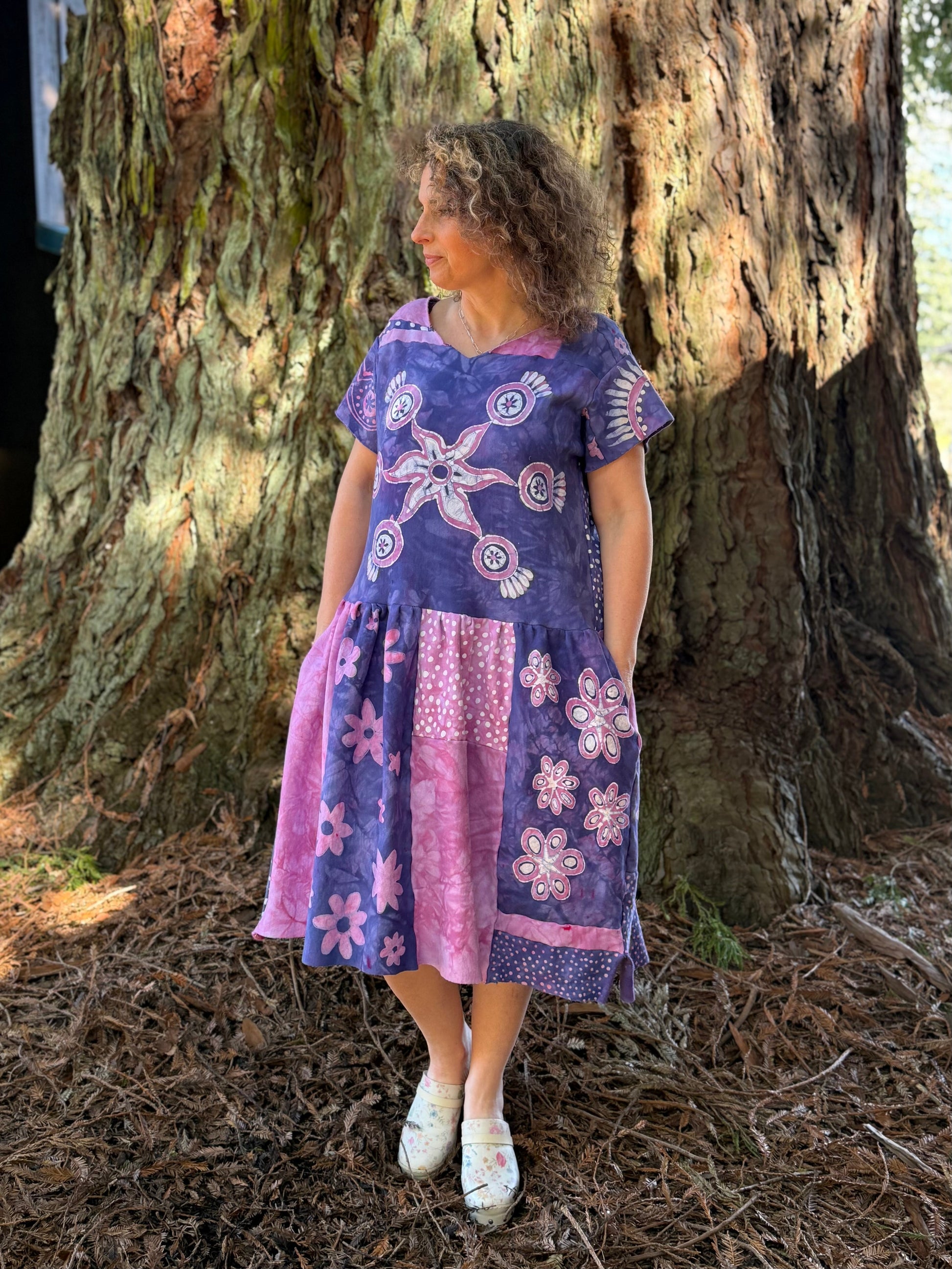 Cosmic Flower Garden Patchwork Dress Batikwalla by Victoria 