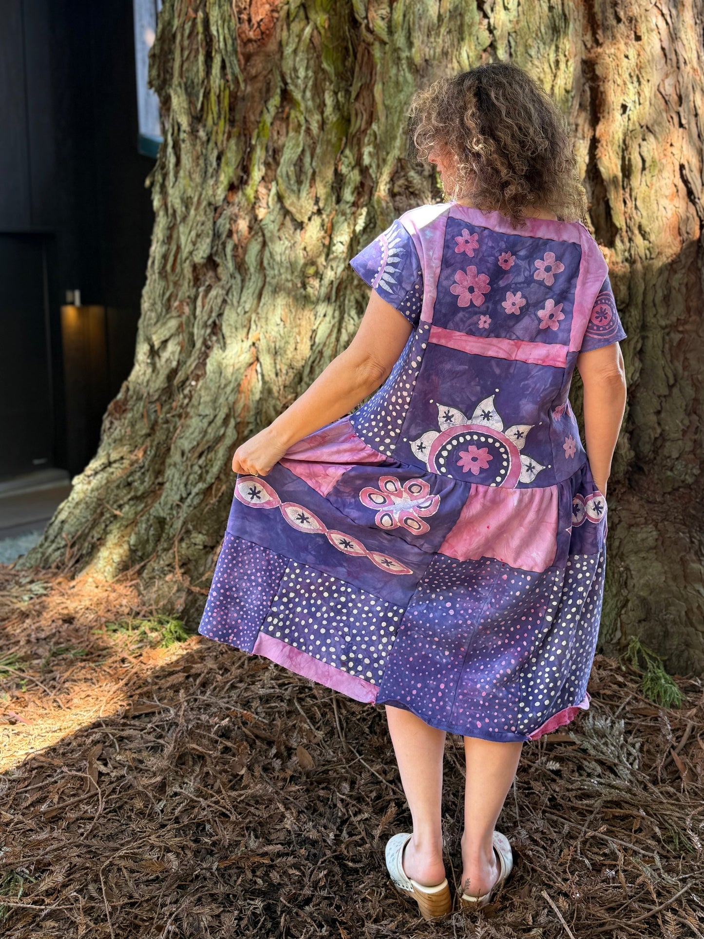 Cosmic Flower Garden Patchwork Dress Batikwalla by Victoria 