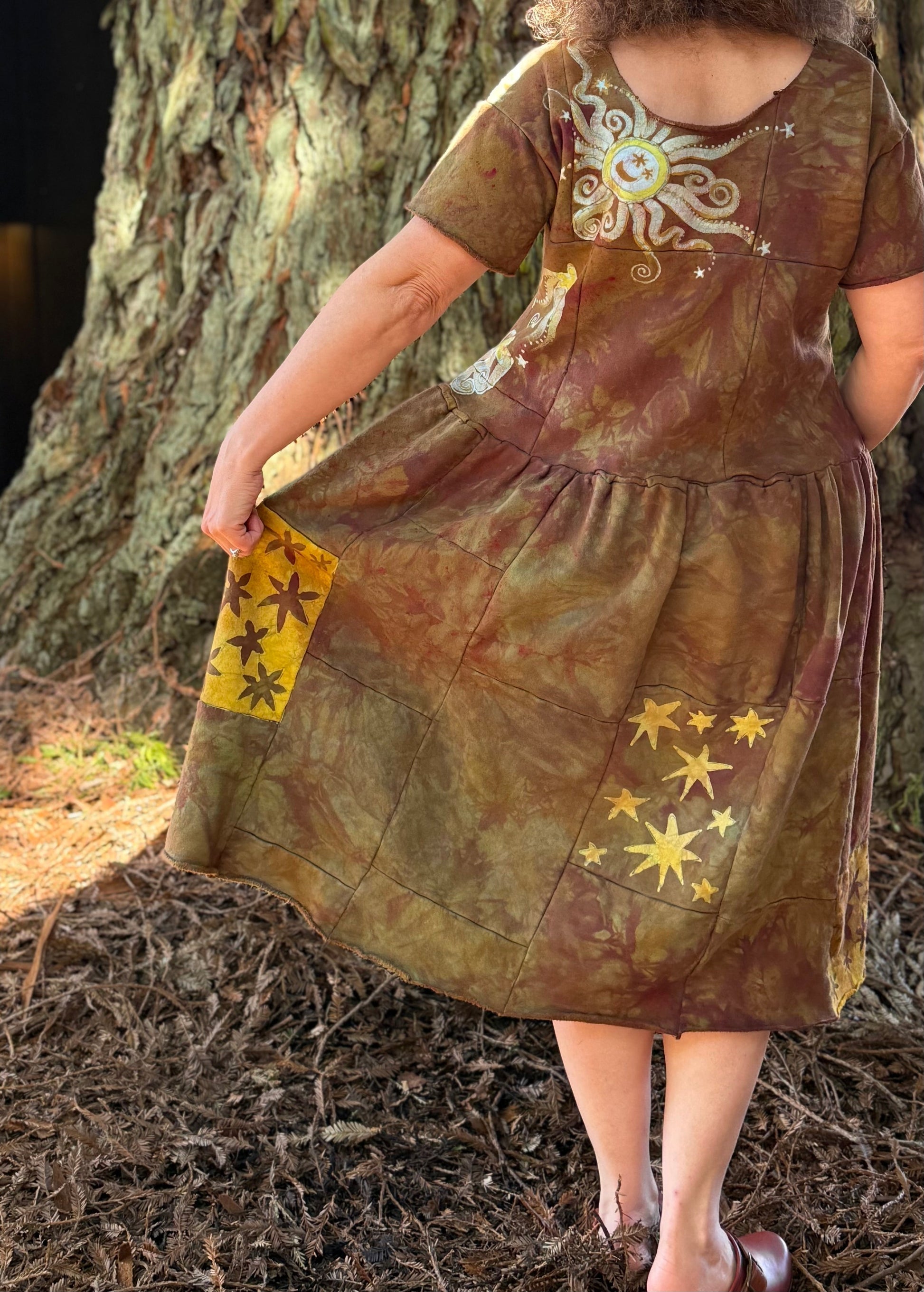 Golden Earth Moon Dress Batikwalla by Victoria 