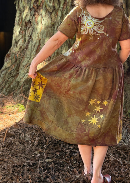 Golden Earth Moon Dress Batikwalla by Victoria 