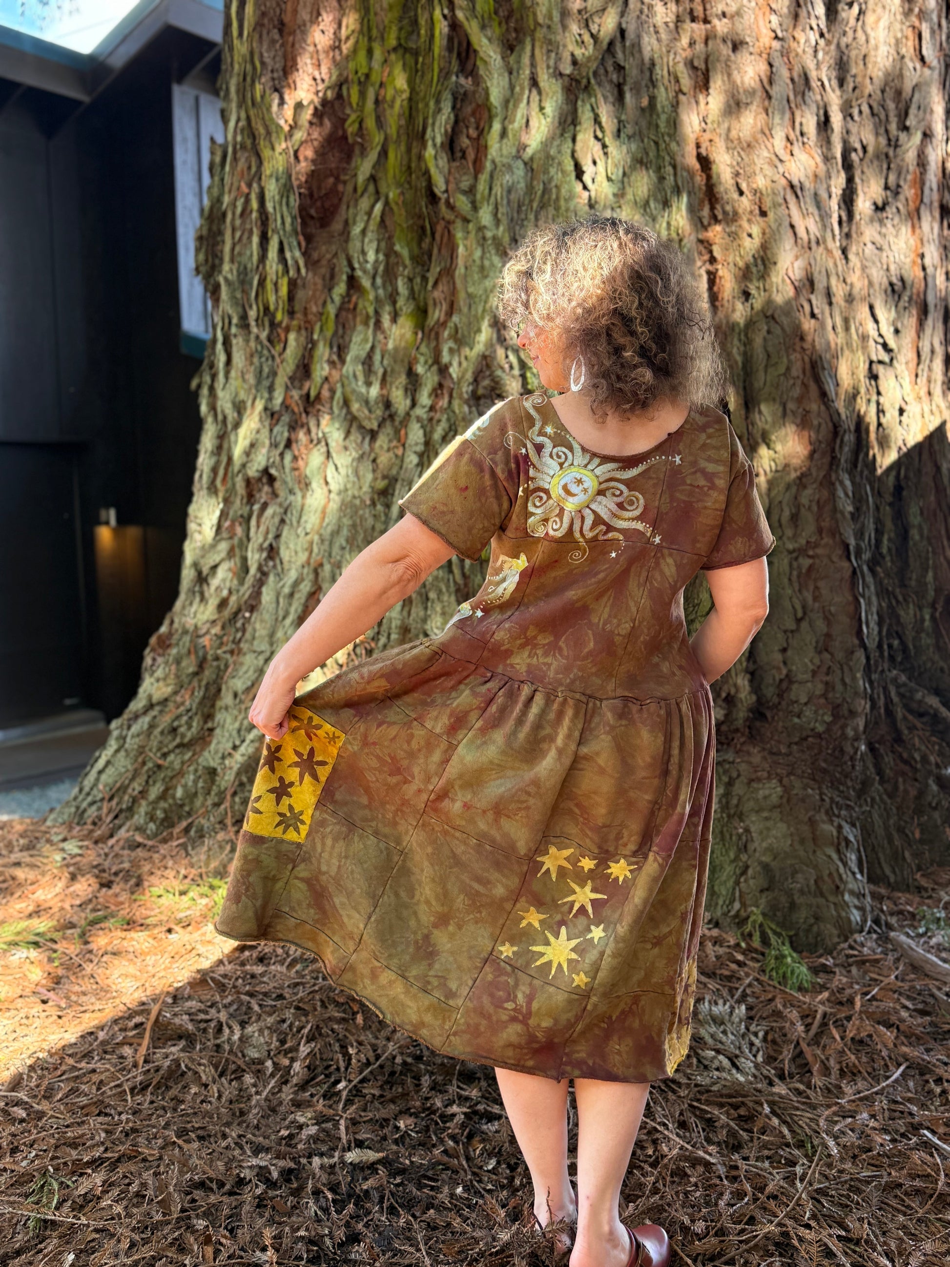 Golden Earth Moon Dress Batikwalla by Victoria 