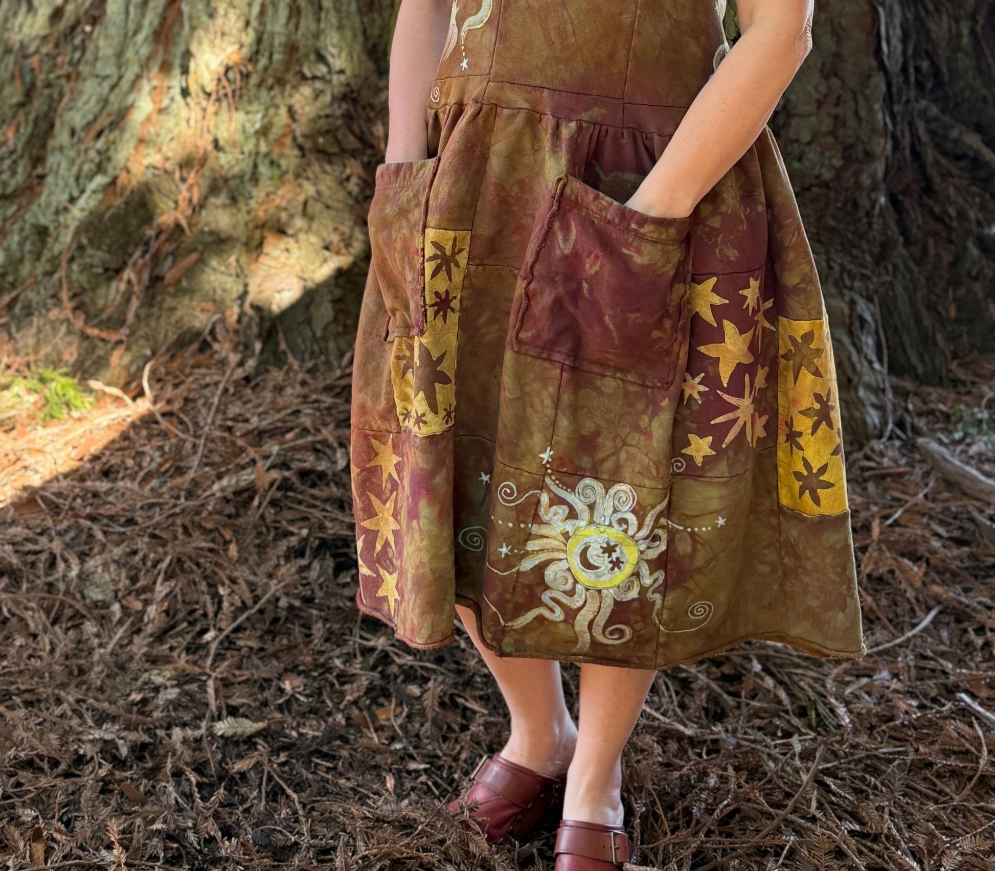 Golden Earth Moon Dress Batikwalla by Victoria 