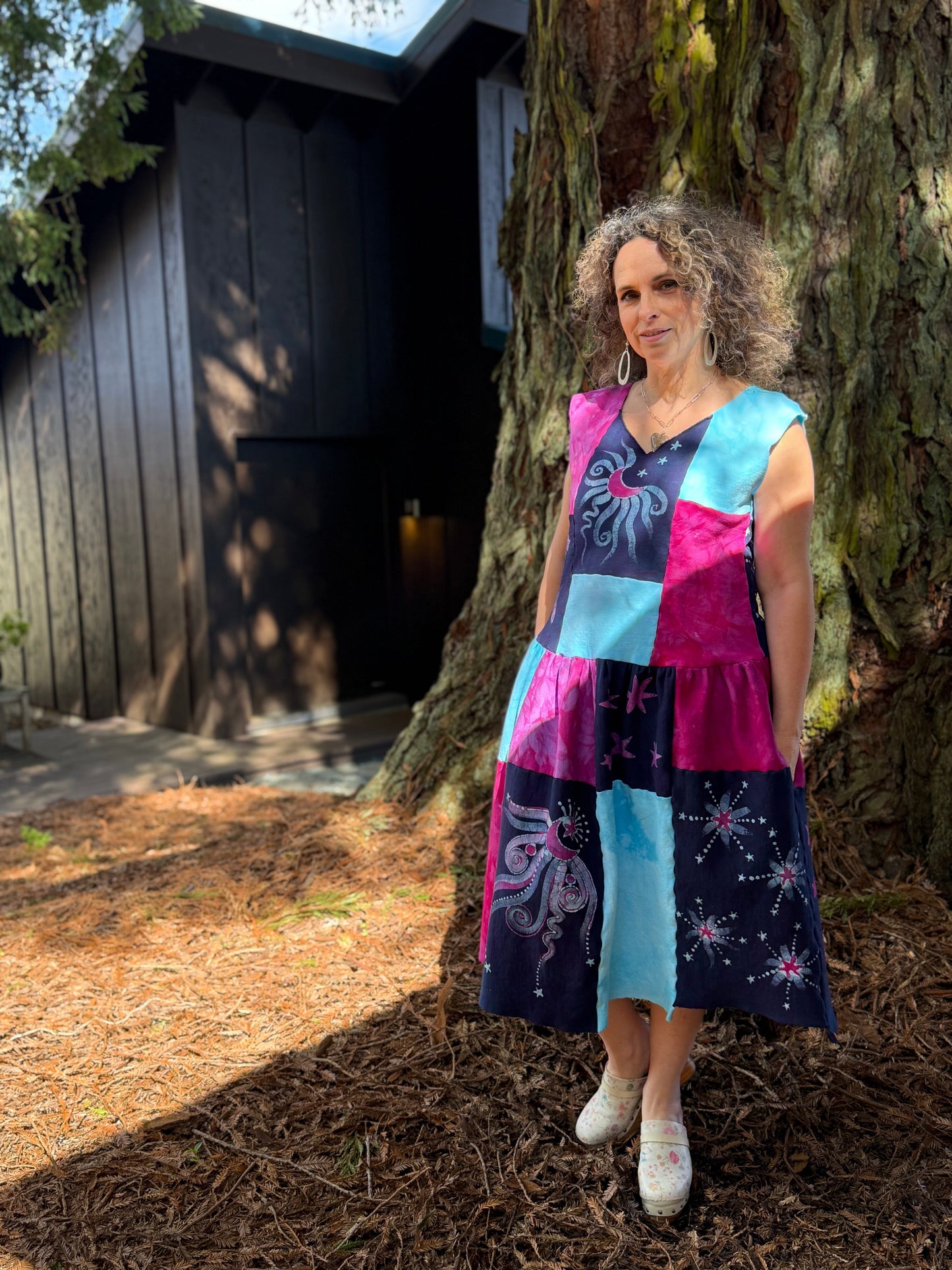 Midnight Moonbeams Patchwork Dress Batikwalla by Victoria 