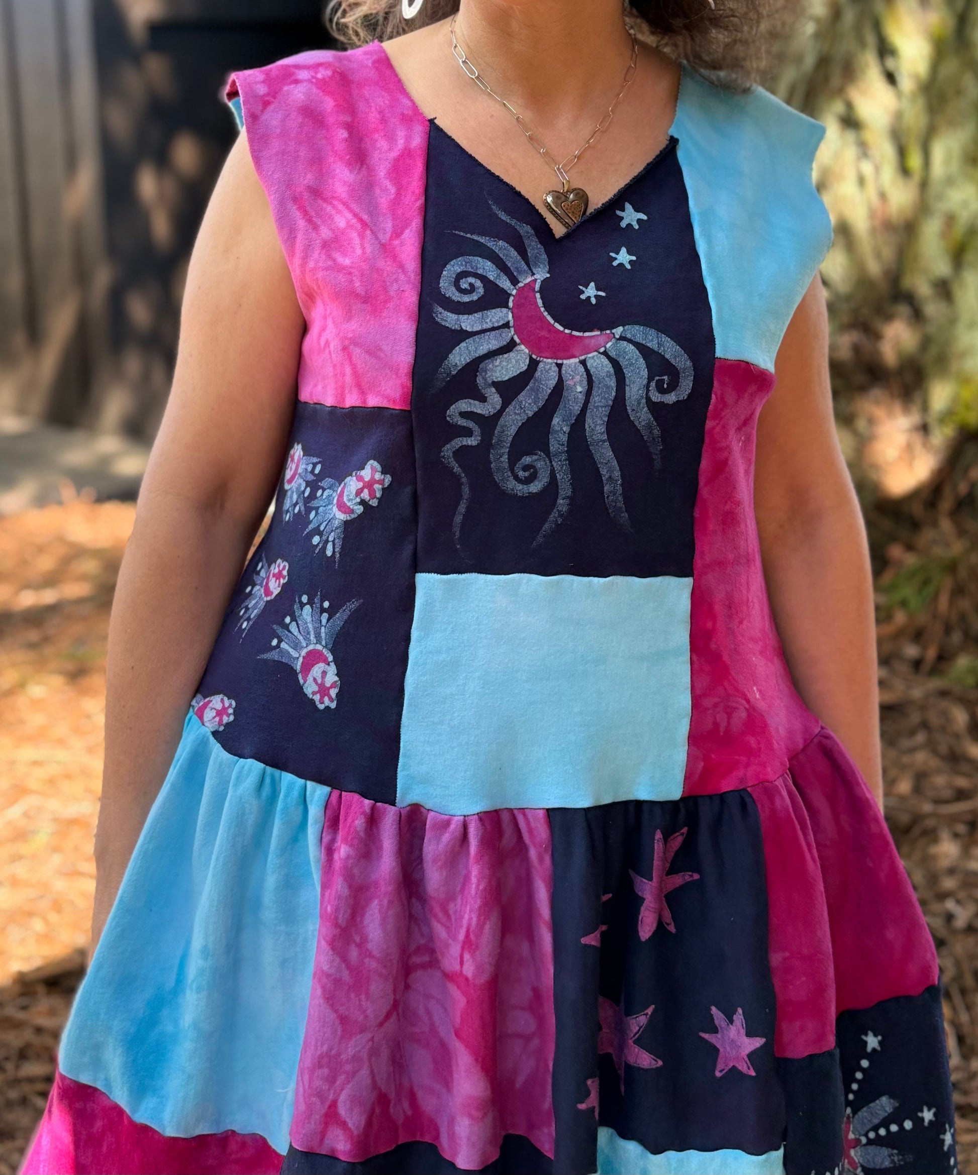 Midnight Moonbeams Patchwork Dress Batikwalla by Victoria 