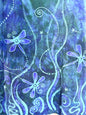 Batik Dragonfly Handmade Stretchy Summer Dress - Size Medium Batik Dresses Batikwalla ONE SIZE 