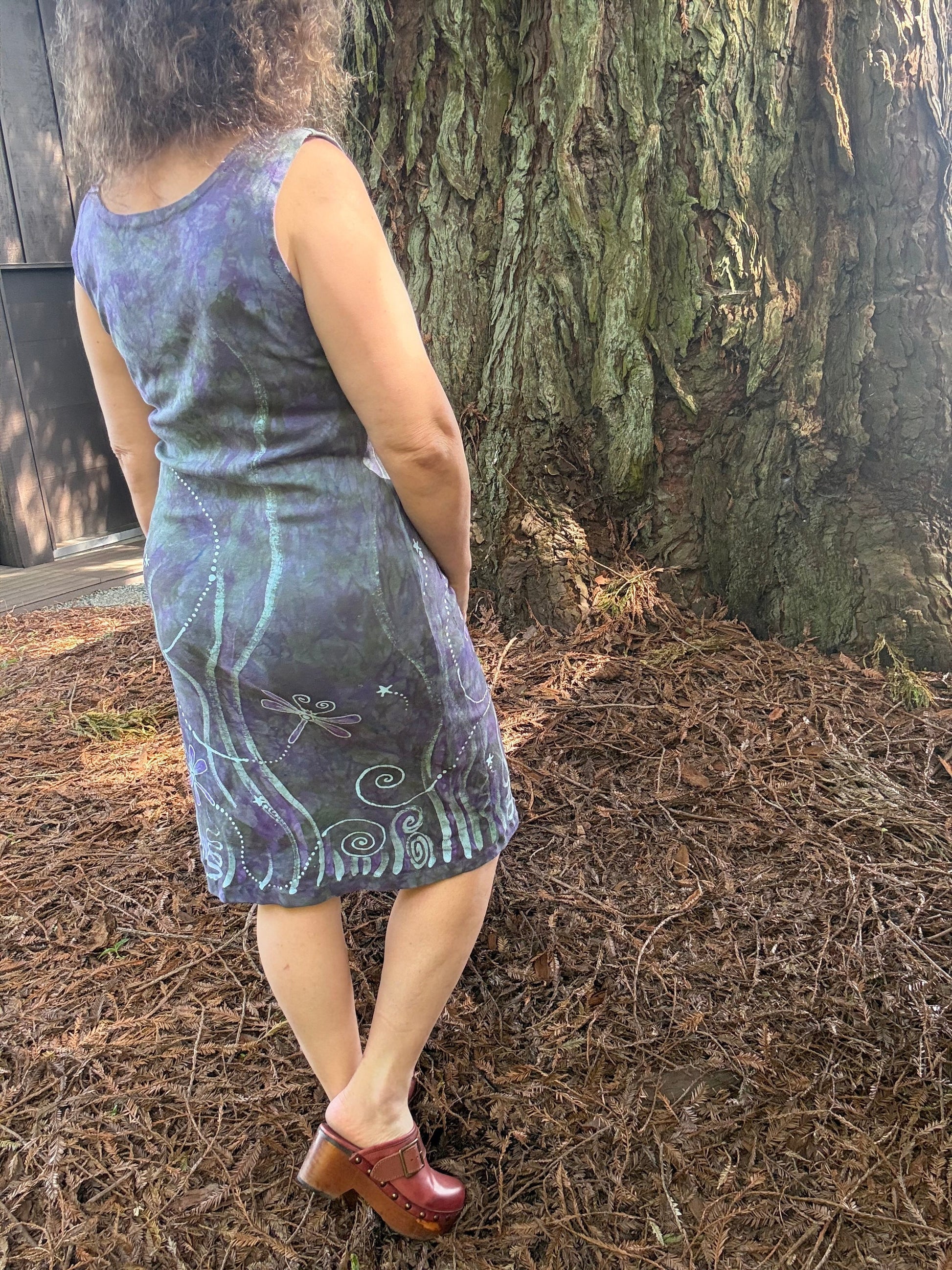 Batik Dragonfly Handmade Stretchy Summer Dress