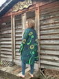 Blue Sunflower Cardigan Jacket Apparel & Accessories Batikwalla by Victoria 2X 