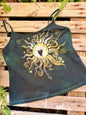 Forest Green Center Heart Sun - Hand Painted Batik Tank Top - Plus Sizes Tops batikwalla 2X 