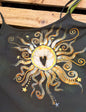Forest Green Center Heart Sun - Hand Painted Batik Tank Top - Plus Sizes Tops batikwalla 3X 