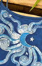 Blue Moon and Stars Hand Painted Batik Tank Top - Plus Sizes Tops batikwalla 3X 