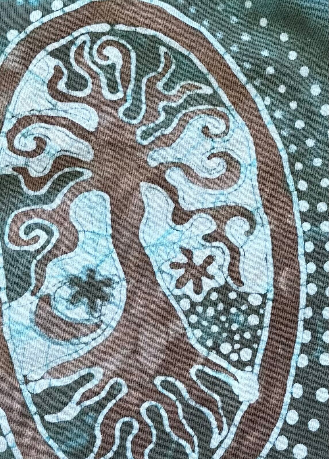 Mossy Batik Tree Pendant Hand Painted Batik Tank Top Tops batikwalla XL 