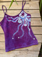 Jewel Moon and Stars Hand Painted Batik Tank Top Tops batikwalla Medium 