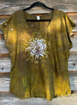 Tree of Life in Camo Green Handmade Batik Scoop Neck Top Tops batikwalla 2X 
