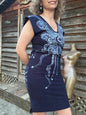 Midnight Stars Tribal Stretchy Tube Batik Dress Batik Dresses Batikwalla 