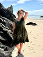 Brave The Storm with Pockets - Handmade Batik Dress - Size Medium Batik Dresses Batikwalla Medium 