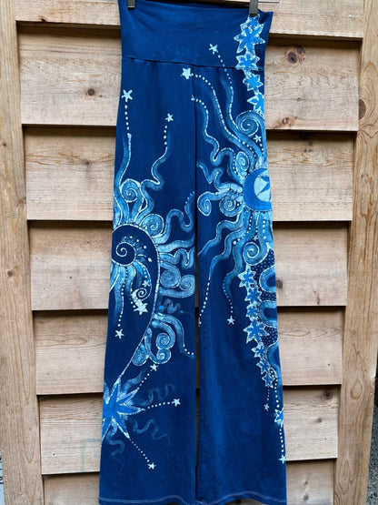 Super Blue Nova Batik Artist Yoga Pants Yoga Pants batikwalla S 