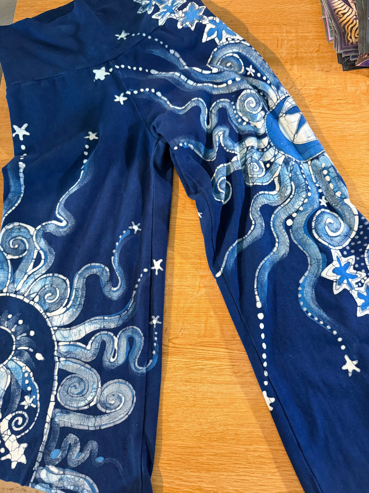 Super Blue Nova Batik Artist Yoga Pants Yoga Pants batikwalla 
