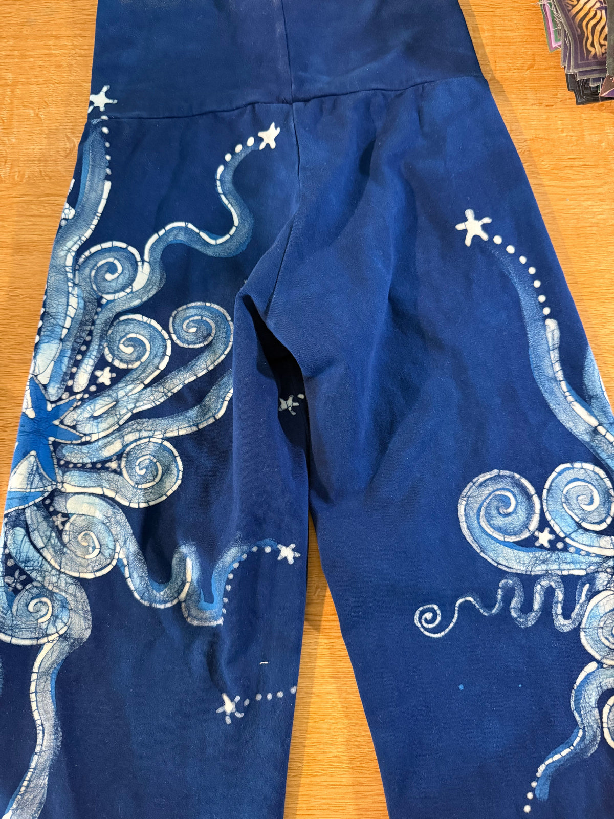 Super Blue Nova Batik Artist Yoga Pants Yoga Pants batikwalla 