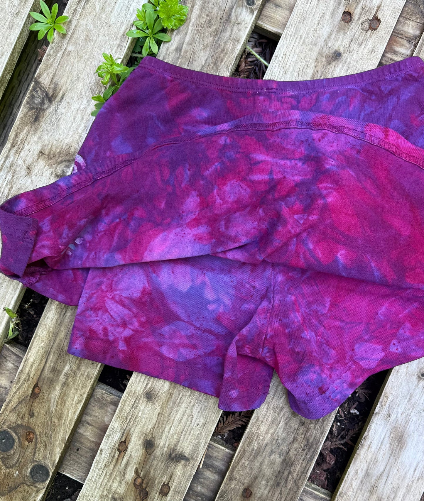 Hot Pink Moonbeams Hand Painted Batik Skort Batikwalla by Victoria 