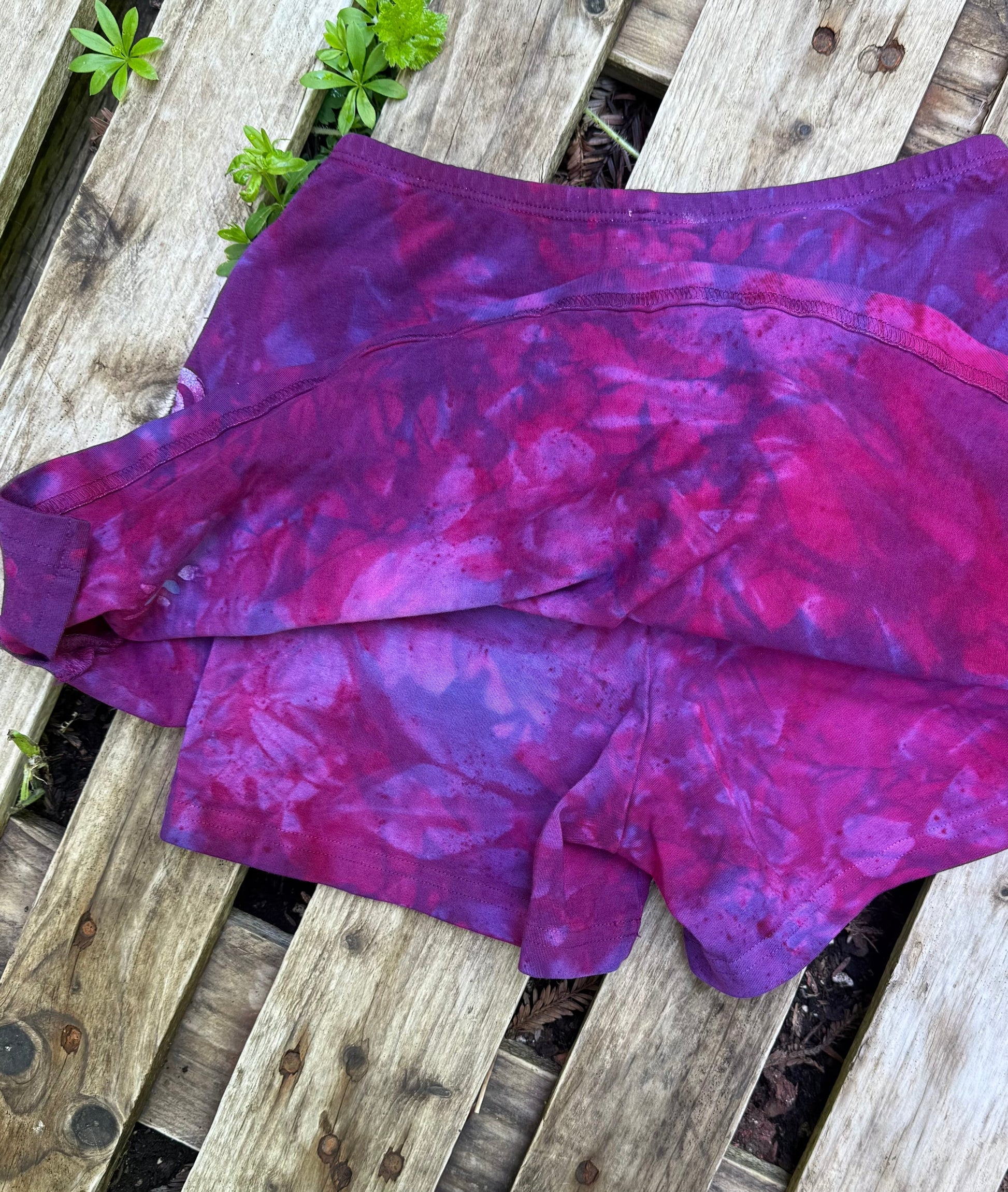 Hot Pink Moonbeams Hand Painted Batik Skort Batikwalla by Victoria 