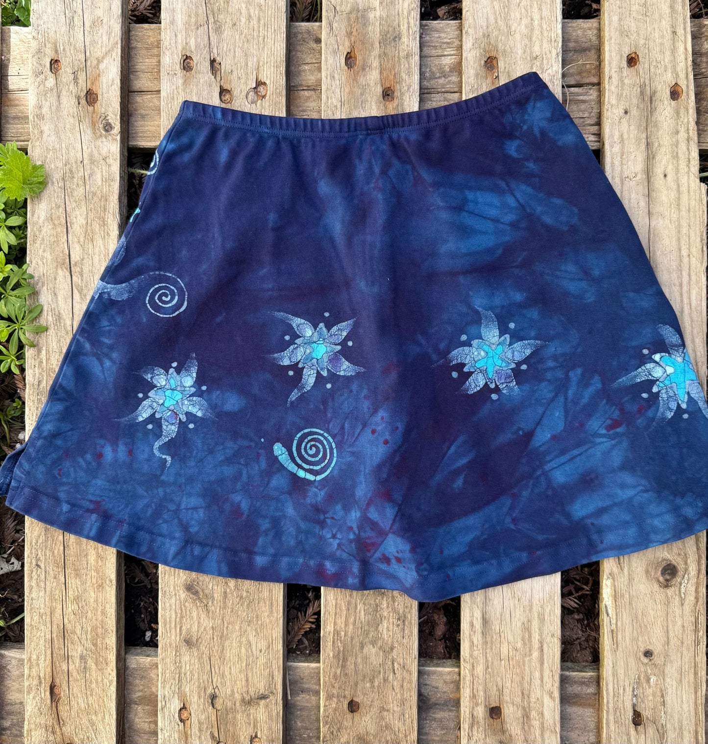 Blue Moon Hand Painted Batik Skort Batikwalla by Victoria 