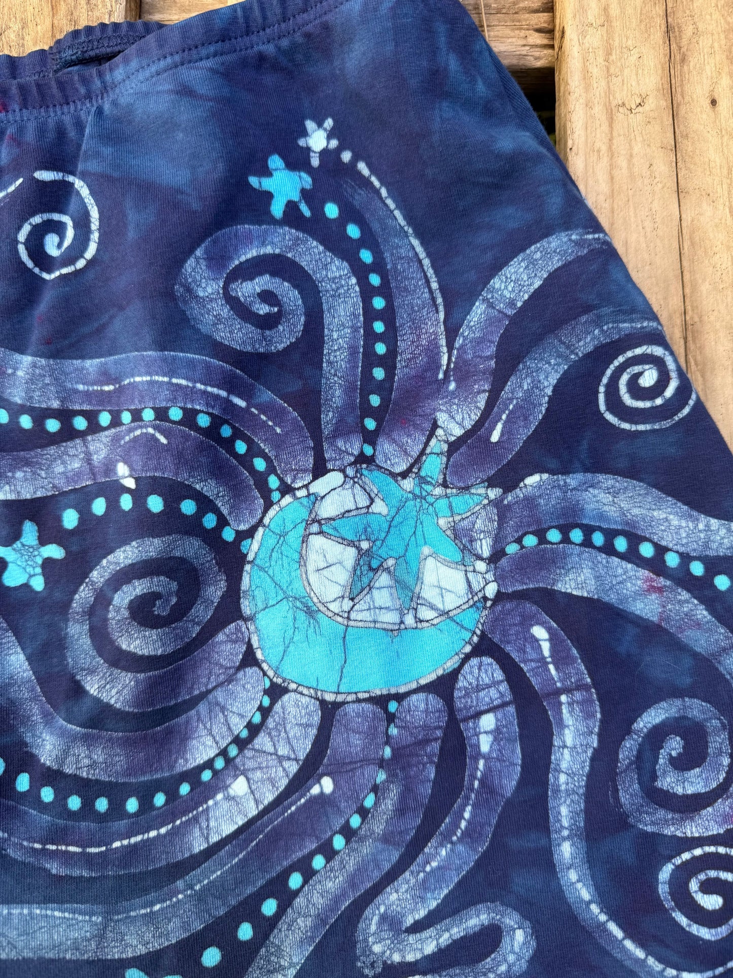 Blue Moon Hand Painted Batik Skort Batikwalla by Victoria XL 
