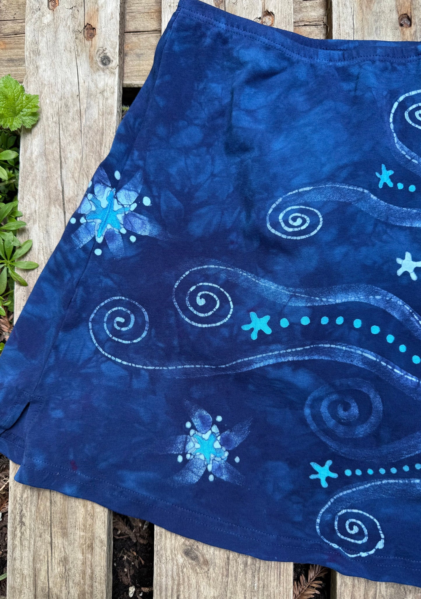Blue Moon Hand Painted Batik Skort Batikwalla by Victoria 
