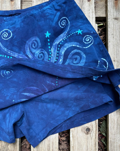 Blue Moon Hand Painted Batik Skort Batikwalla by Victoria 
