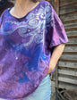 Pretty in Pink Moonbeams Cotton Cropped Crew Tee - 2X and 3X Shirts & Tops Batikwalla by Victoria 2x 
